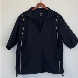 Izod black men’s windbreaker, with short sleeves